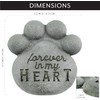 AuldHome Dog Pawprint Memorial Stone; Pet Cat or Dog Bereavement