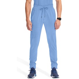 Infinity Cherokee Men's Jogger Pants with Drawstring Waist Mid Rise 5 Pockets Bottoms Plus Size CK004A, 4XL, Ciel