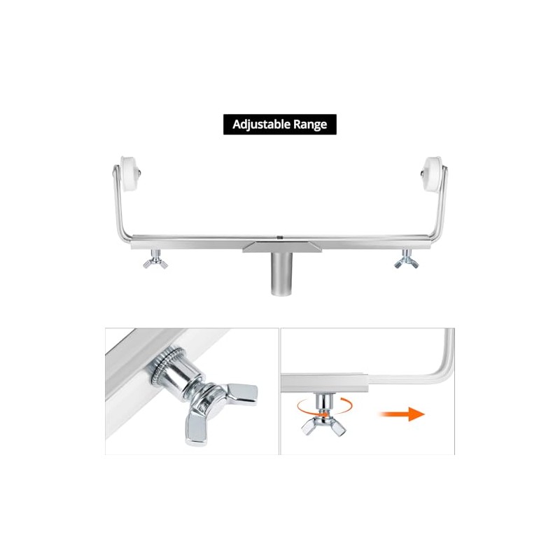 QWORK Aluminum Alloy Adjustable Paint Roller Frame for Large-Scale Projects,