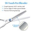 JASON 7" 50 Teeth Thinning Dog Grooming Blending Scissor, Ergonomic
