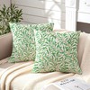 HUASHUZI Cushion Covers William Morris 40x40cm Green Leaf Decorations Double