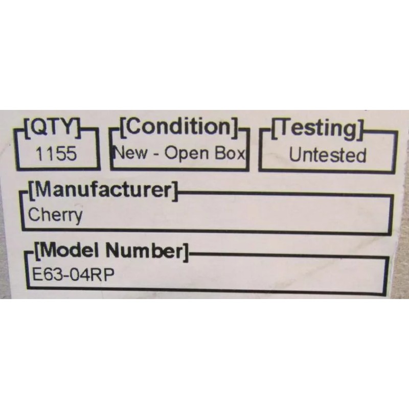 Cherry Lot 5 Cherry E63-04RP Miniature MicroSwitches, Normally Open &