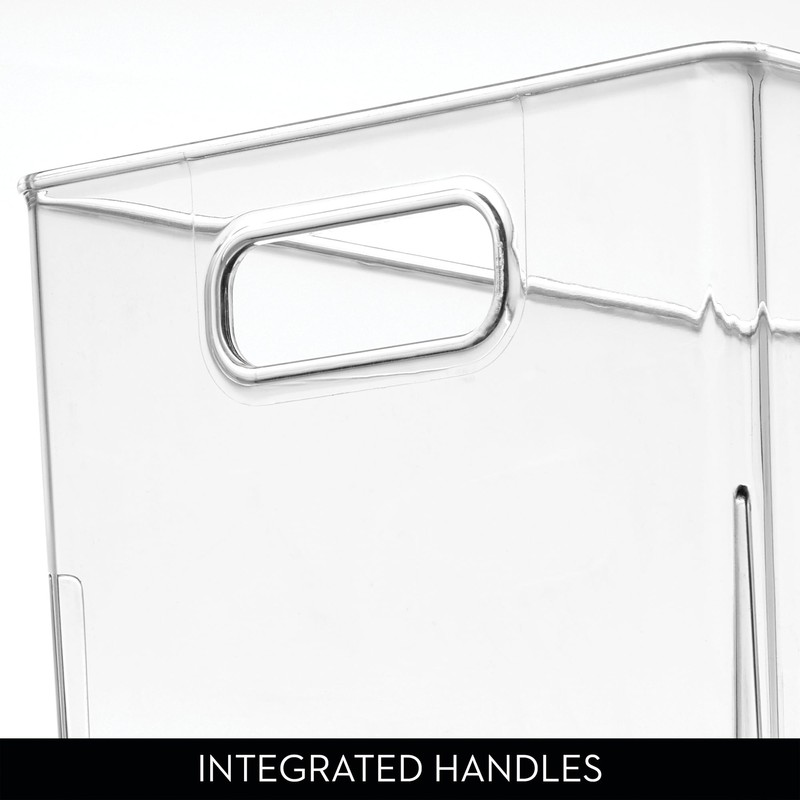 iDesign Stackable Plastic Bathroom Storage Handles-Set of 4-Clear 10.53 x