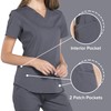 CHEROKEE Workwear Professionals Women Scrubs Top V-Neck WW665, XL, Pewter