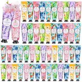 Hand Cream Gift Set, 60Pcs Natural Moisturising Soothing Hand Cream Gift for Extremely Dry Hands, Non-Greasy, Fast-Absorbing Hand Cream Gifts for Women Birthdays Christmas Mothers day
