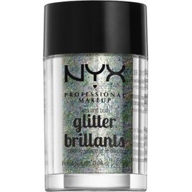 NYX Professional Makeup, Glitter para rostro y cuerpo, Tono Crystal, 2.5g