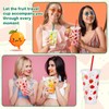 Chuangdi 12 Set 24 Oz Fruit Party Cups Reusable Plastic
