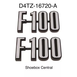 Carpenter 1973 - 1976 Ford F-100 Fender Emblems Badges PAIR NEW