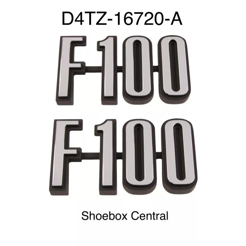 Carpenter 1973 - 1976 Ford F-100 Fender Emblems Badges PAIR
