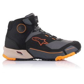 Alpinestars CR-X Drystar Riding Shoes (11) (BLACK/LIGHT BROWN/ORANGE)
