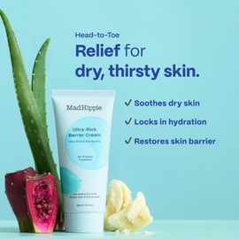 Mad Hippie Ultra-Rich Barrier Cream, Travel-Friendly – Multi-Purpose Moisturizer with Hyaluronic Acid, Niacinamide & Vitamin C, Lotion for Extremely Dry Skin, Vegan & Cruelty-Free, 2 Oz