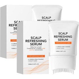 2PC Sérum para el crecimiento del cabello con cepillo capilar incorporado, cuidado suave del cuero cabelludo, revitaliza y espesa el cabello, nutre el cuero cabelludo para mujeres y hombres
