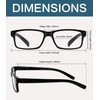 BLUELESS Vintage Reading Glasses Men Women（Black，+3.00）