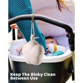 Pacifier Holder Case, Portable Pacifier Storage Case, Flower Shape, 100% Food Grade Silicone Binky Holder for Baby Girls,BPA Free, 2Pcs