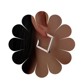 Inilbran Boho Square Hoop Earrings Vintage Square Huggie Earrings Hollow Square Drop Earrings Geometric Open Square Studs Earrings Jewelry for Women and Girls