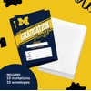 Desert Cactus University of Michigan Graduation Party Invitations Wolverines UM