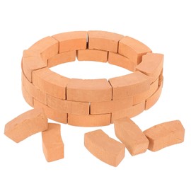 Angoily 30 Pieces Mini Red Wall Bricks Model Miniature Bricks Small Bricks Craft Fake Bricks for DIY Dollhouse Landscaping Fairy Garden