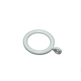 White Plastic Curtain Pole Rod Rings 28MM ID 40MM OD Pack of 20