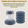 2026 Upgrade Comfort Grip Soap Dispensing Kitchen Scrub Brush, Non-Slip