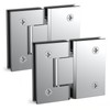 AatrixQuayn 180 Degree Glass Shower Door Hinges Heavy Duty Solid