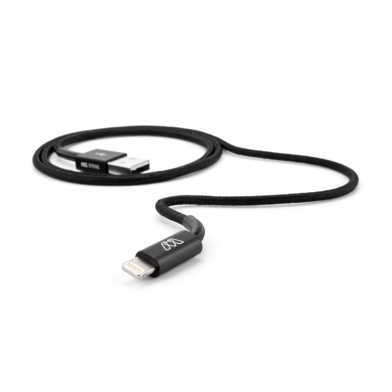 MOS Spring Lightning Cable Aluminum Heads, Spring Relief, Cotton Jacket,