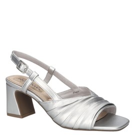 Easy Street Women's Lucie Heeled Sandal, Silver, 8 Wide