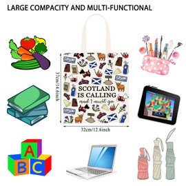 Scotland Makeup Bag Gift Edinburgh Gift Scotland is Calling and I Must Go Zipper Bag Gift for Scottish (Scotland Tote CA)