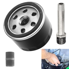 MIU13767 AM131611 AM125424 Easy Change Conversion Kit for J-ohnDeere S160, S130, E120, E130, E150 Lawn and Garden Tractor, Contain 1 Oil Filter, 1 Drain Plug, 1 Adapter Fitting