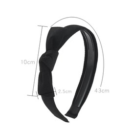 Headband Hair Ornament, Bowknot, Plain, Simple, With Ribbon, Stylish, Ladies, Hair Accessories, Hair Clip, Hairband, Stylish, Cute, Large, Painless, Cute, Black