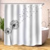 TJZ HOME Dandelion Shower Curtains Fabric, Dandelion Seeds Blown Away