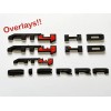 GMC Matte Black Red AT4/AT4HD Emblem Sierra Fit 2019-2023 GMC
