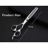 Hair Cutting Scissors Kit 6.0 Inches Silver Two-Piece Set of