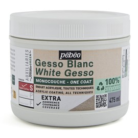 Pébéo Gesso Blanc Monocuche Studio Green 475M