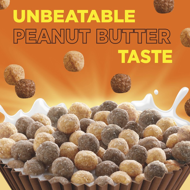 REESE’S PUFFS Chocolatey Peanut Butter Cereal, Kid Breakfast Cereal, Family