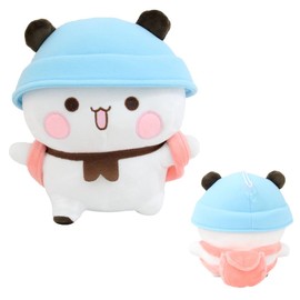 SKIKHN Dudu and Bubu Plush Toy, Panda Bear Cuddly Toy Cushion, Cartoon Panda Doll Plush Toy, Bear Panda Bubu Dudu Cuddly Toy, Children's Gift for Children Girls Boys (White)
