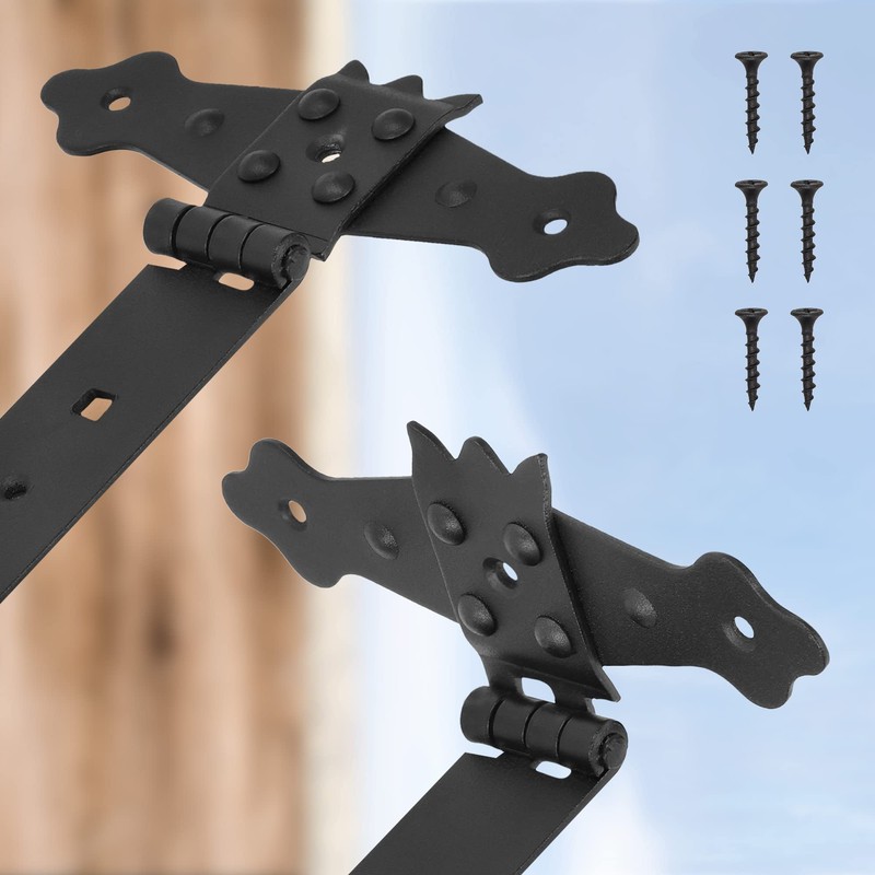 KOTARBAU® Cross Hinge Black 200 mm Shutter Hinge Black Band