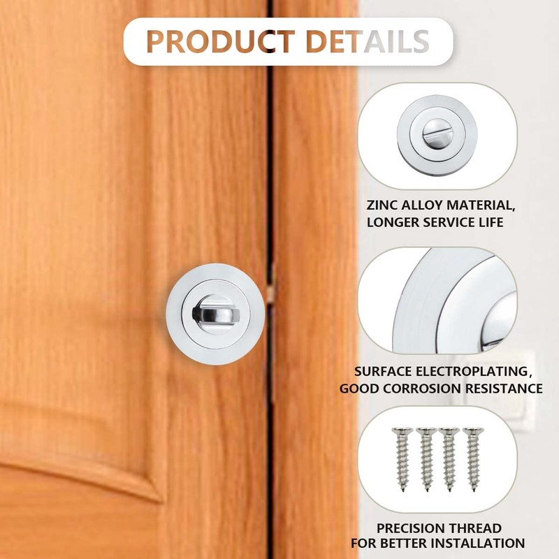 Bwintech 1 Pair 52MM Dual Color Bathroom Escutcheon Polished Nickel