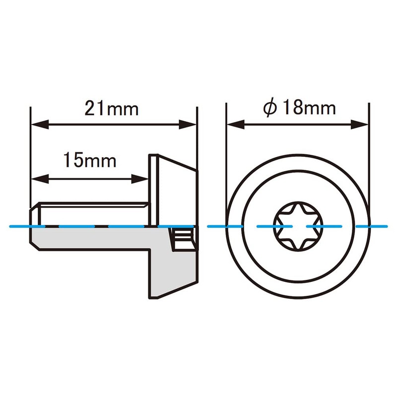 KYO-EI NPBK3P Kics NUMBER PLATE BOLT Pack of 3 (Ordinary