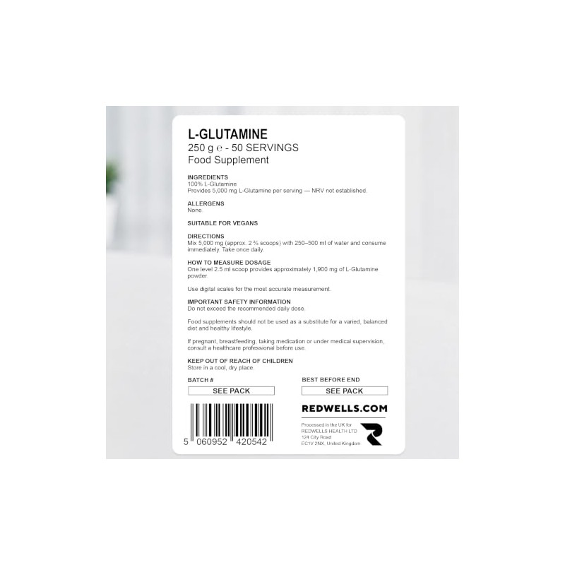 L-Glutamine Powder 250 g | 5,000 mg Daily Dose