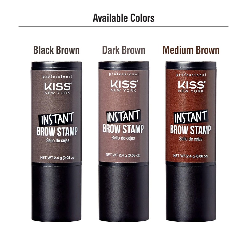 Kiss New York Instant Brow Stamp And Stencil Kit Dark