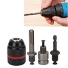 Keyless Drill Chuck, 1/2-20UNF Connection 2‑13mm Clamping Range Self Tightening