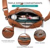 Alldaily Small Triple Zip Crossbody Purse for Women, Leather Phone