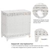 Laundry Hamper with 3 Removable Liner Bags; 132L Handwoven Rattan