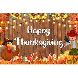 Alltten 7x5ft Happy Thanksgiving Backdrop Thanksgiving Photo Backdrop Thanksgiving Pumpkin Backdrop Fall Thanksgiving Party Banner F203