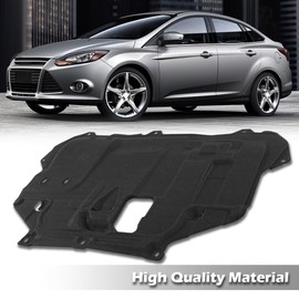 G-PLUS Engine Splash Shield Under Cover Compatible with Ford Focus 2012-2018 Fit Ford C-Max 2013-2018 Fit Ford Transit Connect 2014-2017 Black Engine Splash Guard