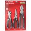 Husky 1006 3 Piece High-Leverage Pliers Set with 7 Inch