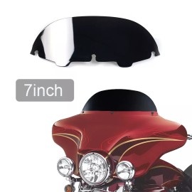 WYNMOTO 7" Black Windscreen for Harley Davidson Electra Street Tri Ultra Glide 1996-2013