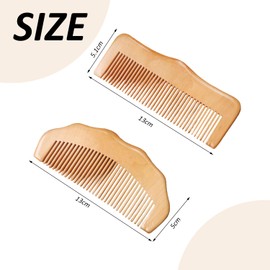 2 Pieces Wooden Massage, Antistatic Design, Acupuncture Massage Comb, Hair Comb Tools