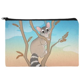 Ring-tailed Cat Makeup Cosmetic Bag Organizer Pouch