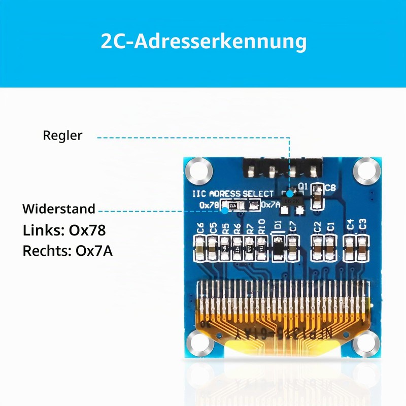 APKLVSR 3 x 0.96 Inch OLED Display I2C 128 x